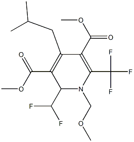 1,2-Dihydro-4-(2-methylpropyl)-2-(difluoromethyl)-6-(trifluoromethyl)-1-methoxymethyl-3,5-pyridinedicarboxylic acid dimethyl ester