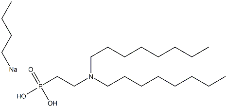 2-(Dioctylamino)ethylphosphonic acid butyl=sodium ester salt