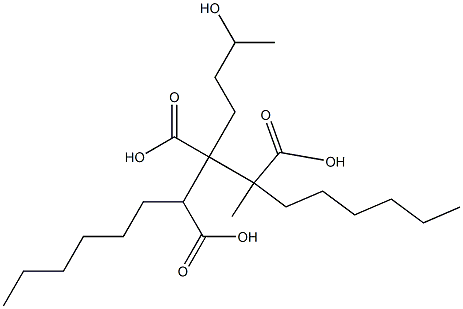 ブタン-1,2,3-トリカルボン酸2-(3-ヒドロキシブチル)1,3-ジヘキシル 化学構造式