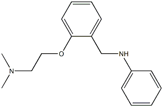 N-フェニル-o-[2-(ジメチルアミノ)エトキシ]ベンジルアミン 化学構造式