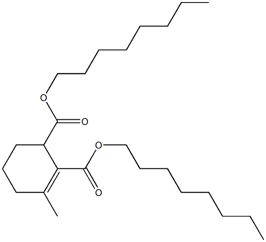 3-メチル-2-シクロヘキセン-1,2-ジカルボン酸ジオクチル 化学構造式