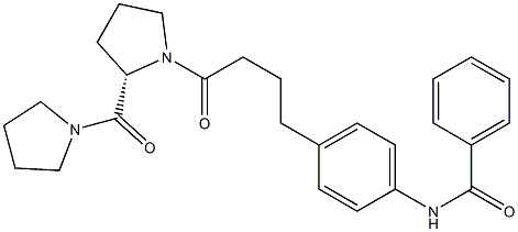 N-[4-[4-Oxo-4-[(2S)-2-(1-pyrrolidinylcarbonyl)-1-pyrrolidinyl]butyl]phenyl]benzamide,,结构式