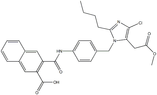 2-Butyl-4-chloro-1-[4-(3-hydroxycarbonyl-2-naphthalenylcarbonylamino)benzyl]-1H-imidazole-5-acetic acid methyl ester