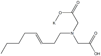 N-[[(Potassiooxy)carbonyl]methyl]-N-(3-octenyl)glycine Struktur