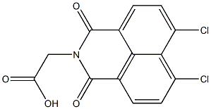 (6,7-Dichloro-2,3-dihydro-1,3-dioxo-1H-benzo[de]isoquinoline-2-yl)acetic acid,,结构式