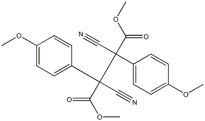 2,3-ジシアノ-2,3-ビス(4-メトキシフェニル)ブタン二酸ジメチル 化学構造式