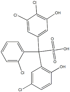 (2-Chlorophenyl)(3-chloro-6-hydroxyphenyl)(3,4-dichloro-5-hydroxyphenyl)methanesulfonic acid