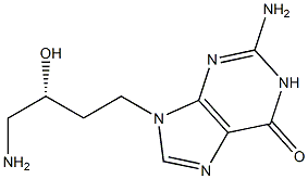 2-Amino-9-[(3R)-4-amino-3-hydroxybutyl]-1,9-dihydro-6H-purin-6-one Structure