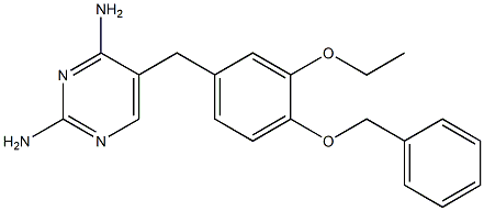 5-[3-Ethoxy-4-(benzyloxy)benzyl]pyrimidine-2,4-diamine Struktur