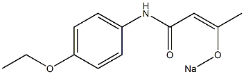 N-(4-Ethoxyphenyl)-3-(sodiooxy)-2-butenamide,,结构式