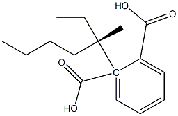(+)-フタル酸水素1-[(S)-1-エチル-1-メチルペンチル] 化学構造式