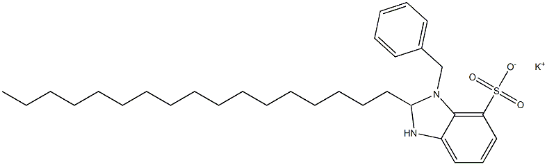1-Benzyl-2,3-dihydro-2-heptadecyl-1H-benzimidazole-7-sulfonic acid potassium salt Structure