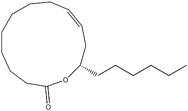 (9E,12S)-12-ヒドロキシ9-オクタデセン酸ラクトン 化学構造式