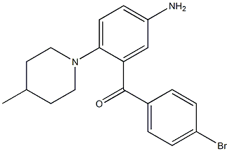 5-Amino-4'-bromo-2-(4-methyl-1-piperidinyl)benzophenone 结构式