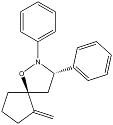 (3S,5S)-2,3-ジフェニル-6-メチレン-1-オキサ-2-アザスピロ[4.4]ノナン 化学構造式