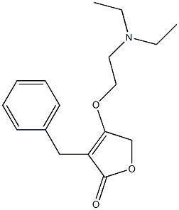 3-Benzyl-4-[2-(diethylamino)ethoxy]-2(5H)-furanone Struktur