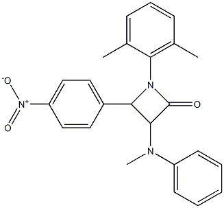 1-(2,6-Dimethylphenyl)-3-(methylphenylamino)-4-(4-nitrophenyl)azetidin-2-one|