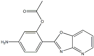 Acetic acid 2-[oxazolo[4,5-b]pyridin-2-yl]-5-aminophenyl ester Struktur