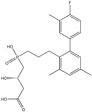 (3S)-3-Hydroxy-4-[hydroxy[3-[2-(4-fluoro-3-methylphenyl)-4,6-dimethylphenyl]propyl]phosphinyl]butyric acid|