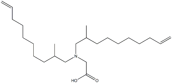 N,N-Bis(2-methyl-9-decenyl)aminoacetic acid Structure