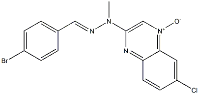 6-Chloro-2-[2-(p-bromobenzylidene)-1-methylhydrazino]quinoxaline 4-oxide