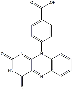 4-[(2,3,4,10-Tetrahydro-2,4-dioxopyrimido[4,5-b]quinoxalin)-10-yl]benzoic acid Struktur