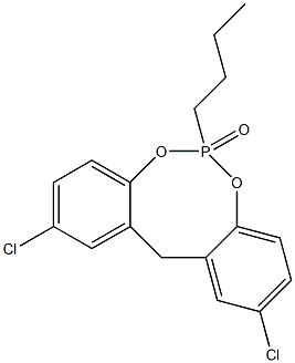 2,10-Dichloro-6-butyl-12H-dibenzo[d,g][1,3,2]dioxaphosphocin 6-oxide Structure
