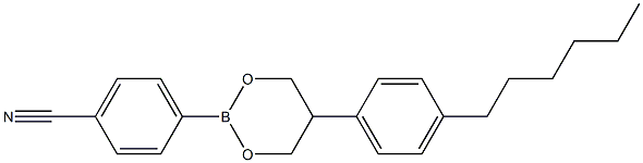 2-(4-Cyanophenyl)-5-(4-hexylphenyl)-1,3,2-dioxaborinane Structure