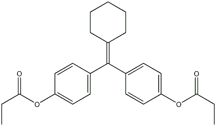 Bispropionic acid cyclohexylidenemethylenebis(4,1-phenylene) ester Structure