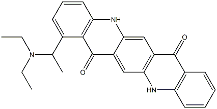 1-[1-(Diethylamino)ethyl]-5,12-dihydroquino[2,3-b]acridine-7,14-dione Struktur