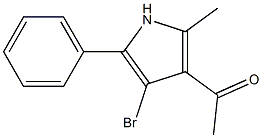 3-Acetyl-4-bromo-2-methyl-5-phenyl-1H-pyrrole 结构式