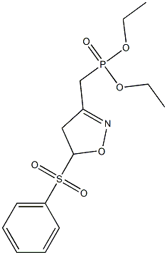 3-[(Diethoxyphosphinyl)methyl]-5-(phenylsulfonyl)-2-isoxazoline,,结构式