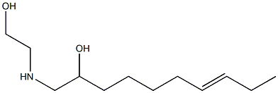 1-[(2-ヒドロキシエチル)アミノ]-7-デセン-2-オール 化学構造式