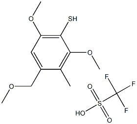 2,6-Dimethoxy-4-methoxymethyl-3-methylthiophenol trifluoromethanesulfonate,,结构式