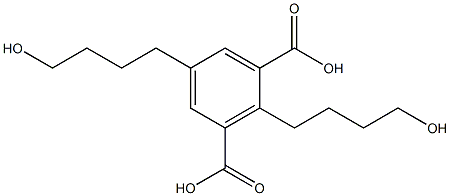 2,5-Bis(4-hydroxybutyl)isophthalic acid Struktur