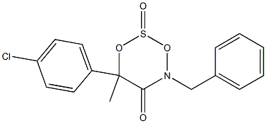 4-Benzyl-6-methyl-6-(4-chlorophenyl)-4H-1,3,2,4-dioxathiazin-5(6H)-one 2-oxide Structure