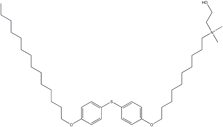 Dimethyl(2-hydroxyethyl)[10-[4-(4-tetradecyloxyphenylthio)phenoxy]decyl]aminium,,结构式