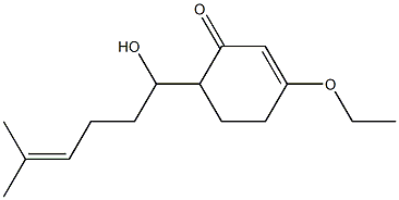 3-Ethoxy-6-(1-hydroxy-5-methyl-4-hexenyl)-2-cyclohexen-1-one Struktur