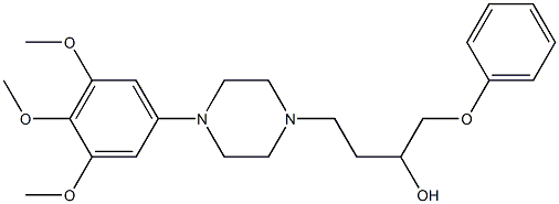 1-(Phenoxy)-4-[4-[3,4,5-trimethoxyphenyl]-1-piperazinyl]-2-butanol Structure