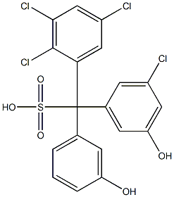 (3-Chloro-5-hydroxyphenyl)(2,3,5-trichlorophenyl)(3-hydroxyphenyl)methanesulfonic acid,,结构式