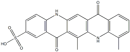 5,7,12,14-Tetrahydro-11,13-dimethyl-7,14-dioxoquino[2,3-b]acridine-2-sulfonic acid Struktur