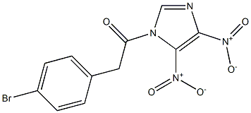 4,5-Dinitro-1-[2-(4-bromophenyl)-1-oxoethyl]-1H-imidazole 结构式