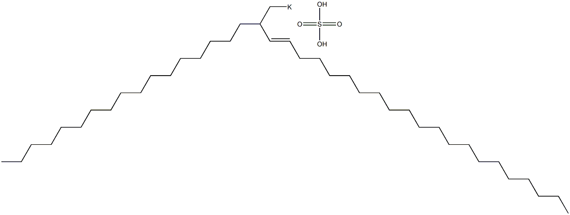 硫酸2-ヘプタデシル-3-トリコセニル=カリウム 化学構造式