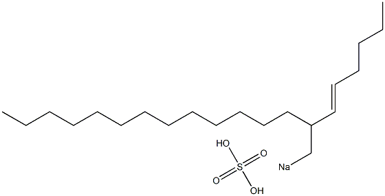 Sulfuric acid 2-(1-hexenyl)pentadecyl=sodium ester salt 结构式