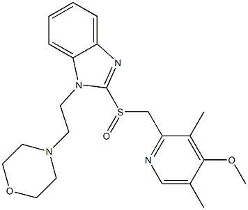 1-(2-Morpholinoethyl)-2-[(3,5-dimethyl-4-methoxy-2-pyridinyl)methylsulfinyl]-1H-benzimidazole|