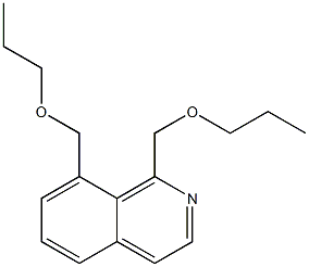 1,8-ビス(プロポキシメチル)イソキノリン 化学構造式