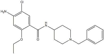 4-Amino-5-chloro-2-ethoxy-N-(1-benzylpiperidin-4-yl)benzamide,,结构式