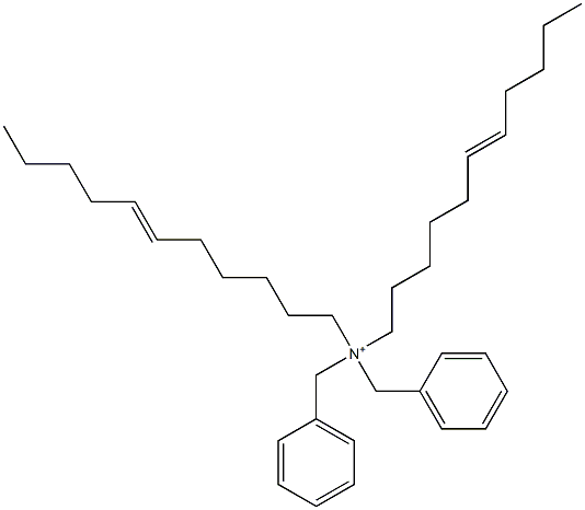 ジ(6-ウンデセニル)ジベンジルアミニウム 化学構造式
