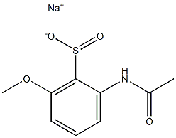 2-(Acetylamino)-6-methoxybenzenesulfinic acid sodium salt Structure