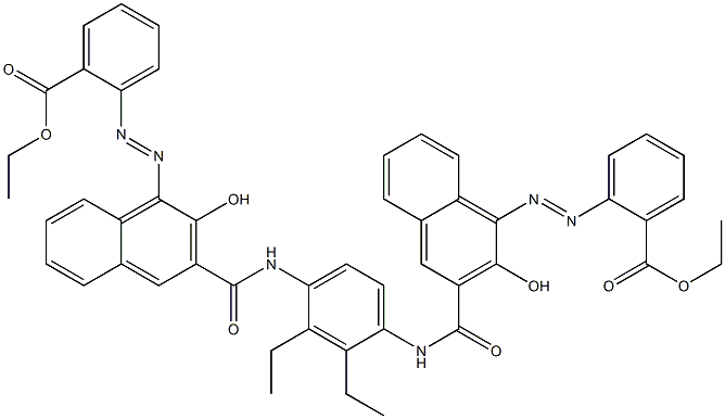 1,4-Bis[1-[[2-(ethoxycarbonyl)phenyl]azo]-2-hydroxy-3-naphthoylamino]-2,3-diethylbenzene Structure